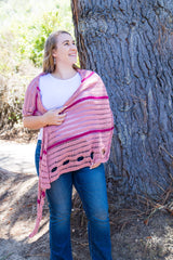 Crochet Kit - Striped Keyhole Boomerang Shawl image 2 thumbnail