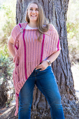 Crochet Kit - Striped Keyhole Boomerang Shawl image 1 thumbnail