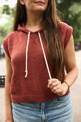 Knit Kit - Spring League Sleeveless Hoodie image 3 thumbnail