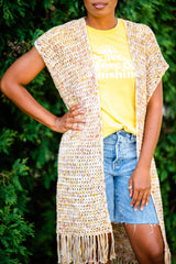 Crochet Kit - Lynn Fringe Vest image 2 thumbnail