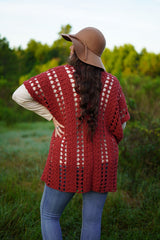 Crochet Kit - Rosebud Dreamer Ruana image 1 thumbnail