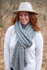 Knit Kit - Lattice Blanket Scarf image 1 thumbnail