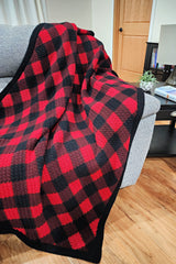 Crochet Kit - C2C Buffalo Plaid Blanket image 1 thumbnail