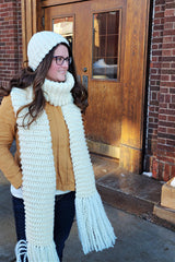 Crochet Kit - Knit-Look Garter Stitch Hat & Scarf image 1 thumbnail