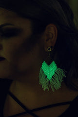 Macrame Halloween Earrings image 1 thumbnail
