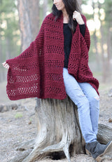 Knit Kit - Merlot Alpaca Wrap image 2 thumbnail