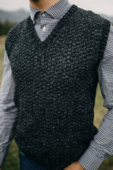 Crochet Kit - Summit Men's Sweater Vest image 2 thumbnail