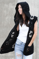 Crochet Kit - Hooded Granny Vest image 1 thumbnail