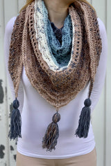 Crochet Kit - Shell Wave Shawl image 1 thumbnail