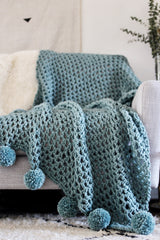 Crochet Kit - Celestial Poms Throw image 1 thumbnail