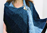 Crochet Kit - Denim Ombre Wrap image 1 thumbnail