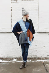 Crochet Kit - Shades of Indigo Poncho image 1 thumbnail