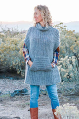 Crochet Kit - Greyscale Poncho image 1 thumbnail