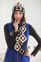 Granny Squares Scarf and Earflap Hat image 1 thumbnail