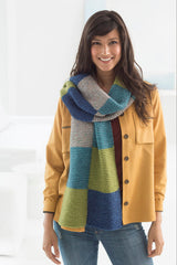 Loom Knit Colorblock Scarf - Version 2 image 1 thumbnail