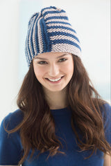 Loom Knit Two Stripe Hat - Version 1 image 1 thumbnail
