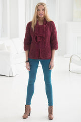 Seed Stitch Cardi With Scarf image 1 thumbnail