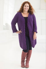 Curvy Girl® Cabled Cardigan image 1 thumbnail