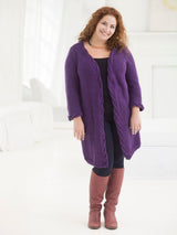 Curvy Girl® Cabled Cardigan image 2 thumbnail
