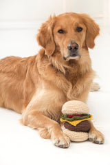 Red Hook Cheeseburger Dog Toy image 1 thumbnail
