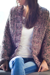 Knit Kit - Easy Relaxed Marled Cardigan image 1 thumbnail