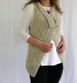 Crochet Kit - Simple Waterfall Vest image 2 thumbnail