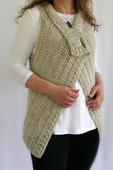 Crochet Kit - Simple Waterfall Vest image 1 thumbnail